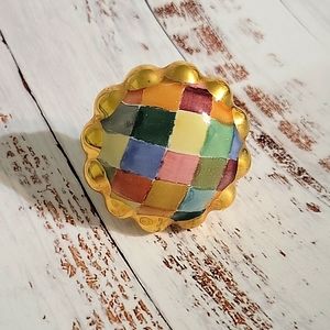 Mackenzie Childs Petit Four Drawer Pull Cabinet Knob